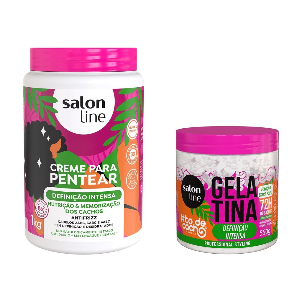Kit Definição Intensa com Creme para Pentear e Gelatina #todecacho em Oferta na Shopee