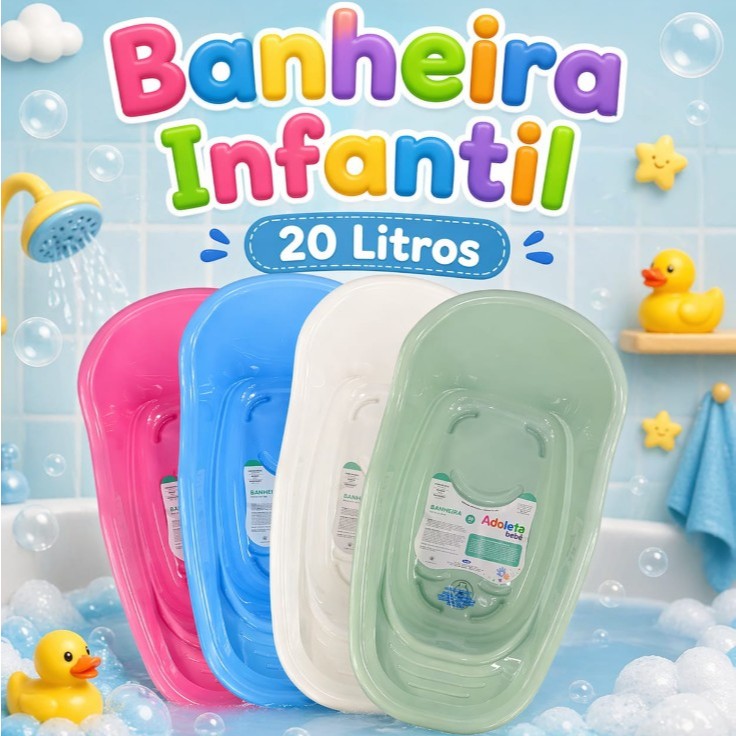 Banheira de bebe Adoleta Baby 20 Litros Anatomica