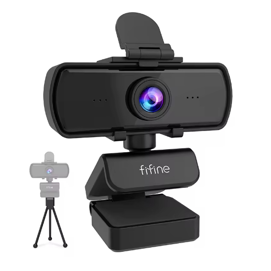 Webcam Fifine K420 2k 1440p Com Tripe E Microfone Embutido, USB.