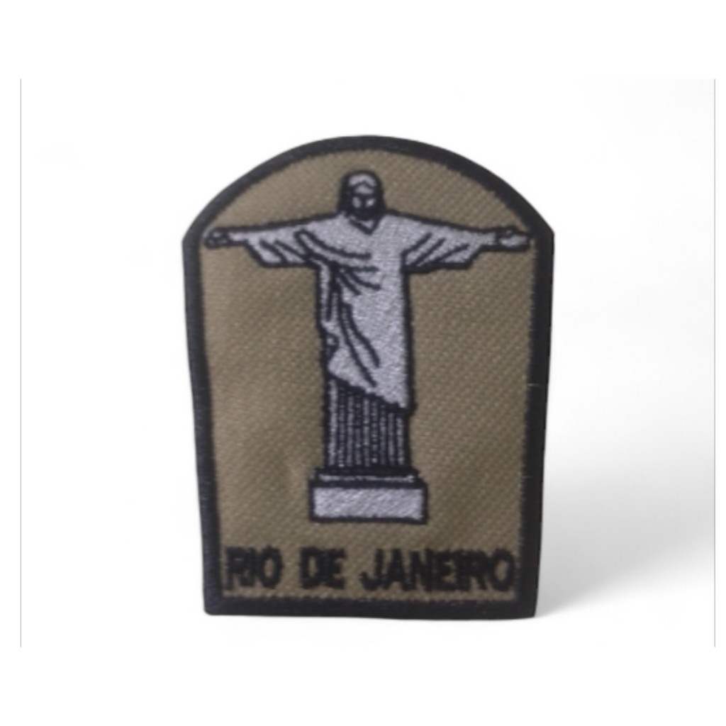 Patch Bordado Termocolante Cristo Redentor.