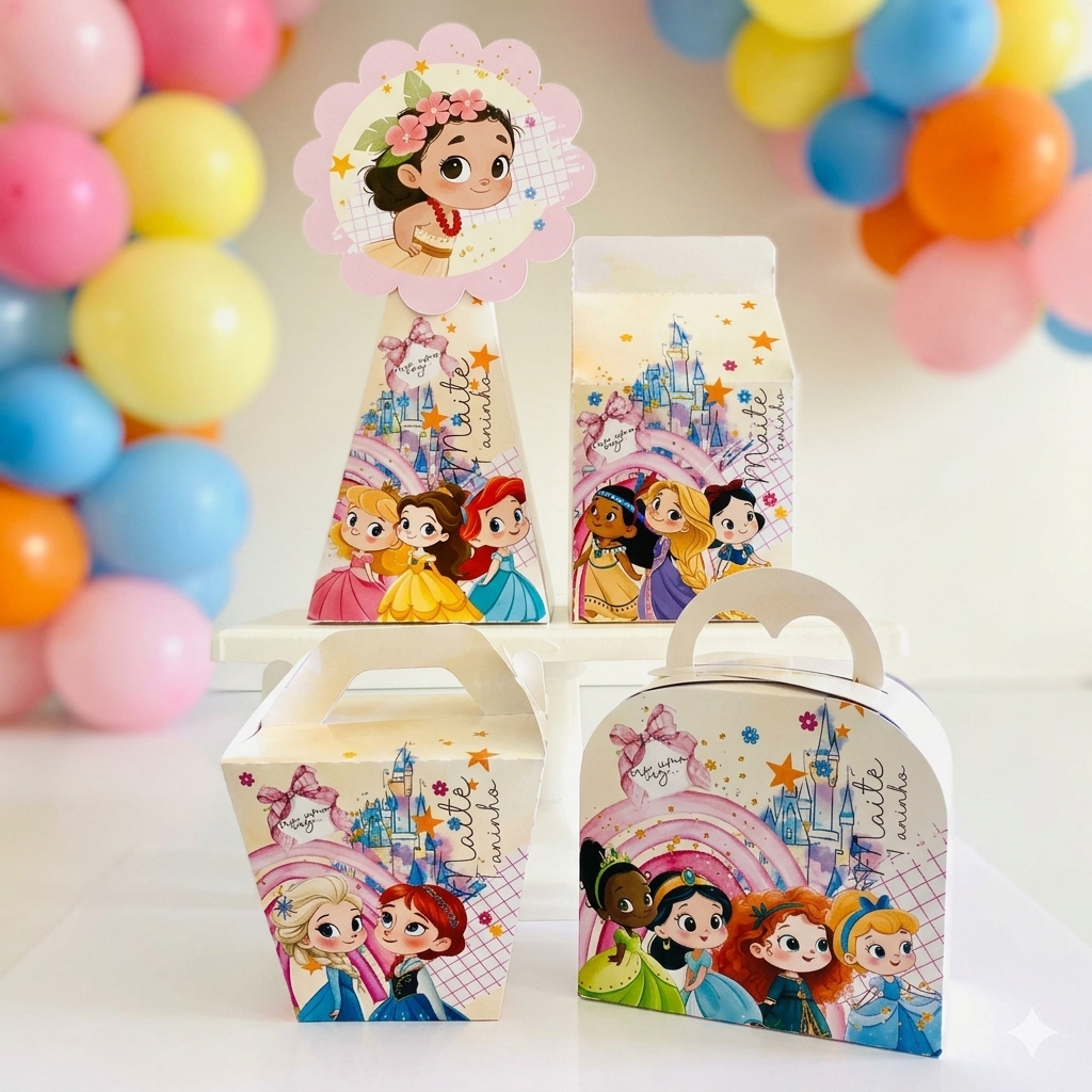 Persinalizados Clássico Princesas Cute - Lembrancinhas para Festa de aniversario
