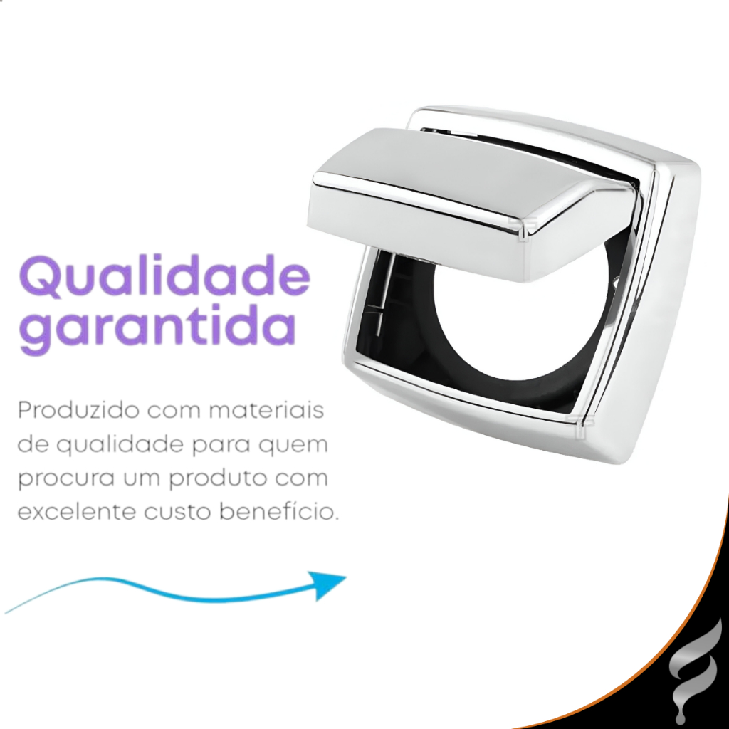 Acabamento Válvula de Descarga para Vaso Sanitário Parede Banheiro Padrão Deca Hydra e Docol · foto 2