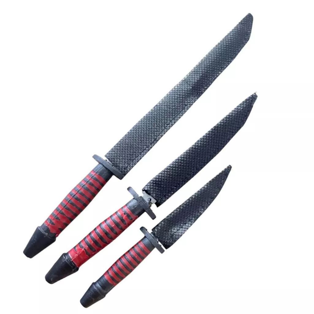 Punhal Ponteiro Preto e Vermelho p/ Assentamento Umbanda Candomblé Exu Pombagira Cigano Ritual P M G Envio Imediato
