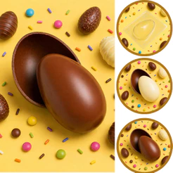 1 ~ 5 Forma Para Chocolate Especial 3 Partes Ovo Trufado Casca Fina P95 Porto (CHOCO)