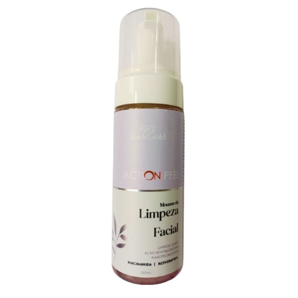 Espuma delicada para Limpeza Facial 150ml antistresse, sabonete facial anti-poluição para pele oleosa, anti acne, vegano