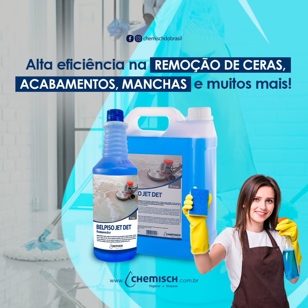 Removedor de Cera, Manchar Encardidas Belpiso Jet Det 1l Para Pisos E Azulejos