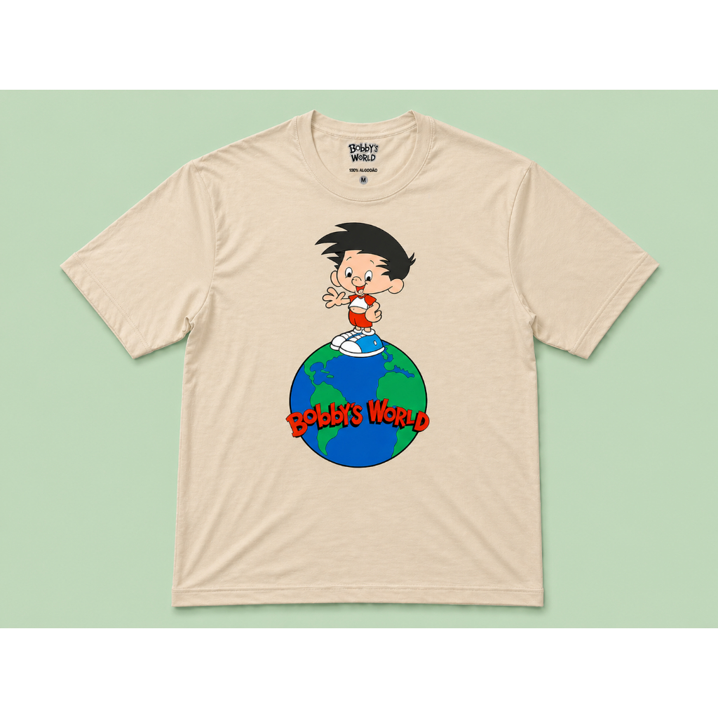 Camiseta Masculina Bobby de O Fantástico Mundo de Bobby Camisa 100% Algodão Premium T-shirt