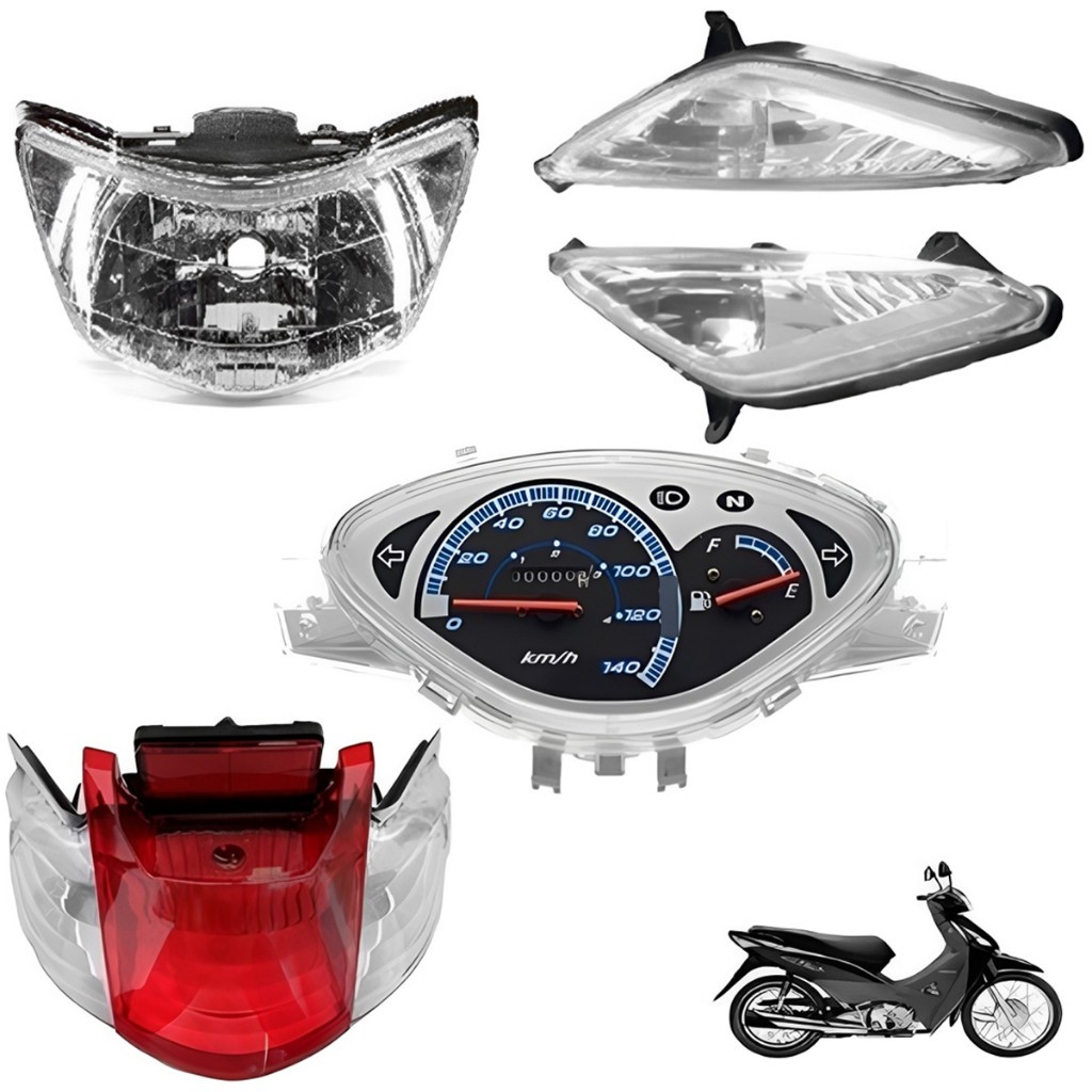 Painel + Farol + Lanterna + Seta Biz 125 Es Ks 2006 Até 2008
