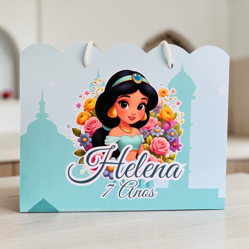 SACOLINHA PEGUE E MONTE DA PRINCESA JASMINE/ SACOLA PERSONALIZADA/ LEMBRANCINHAS/ MIMOS PARA CRIANÇA/ PRINCESAS DISNEY