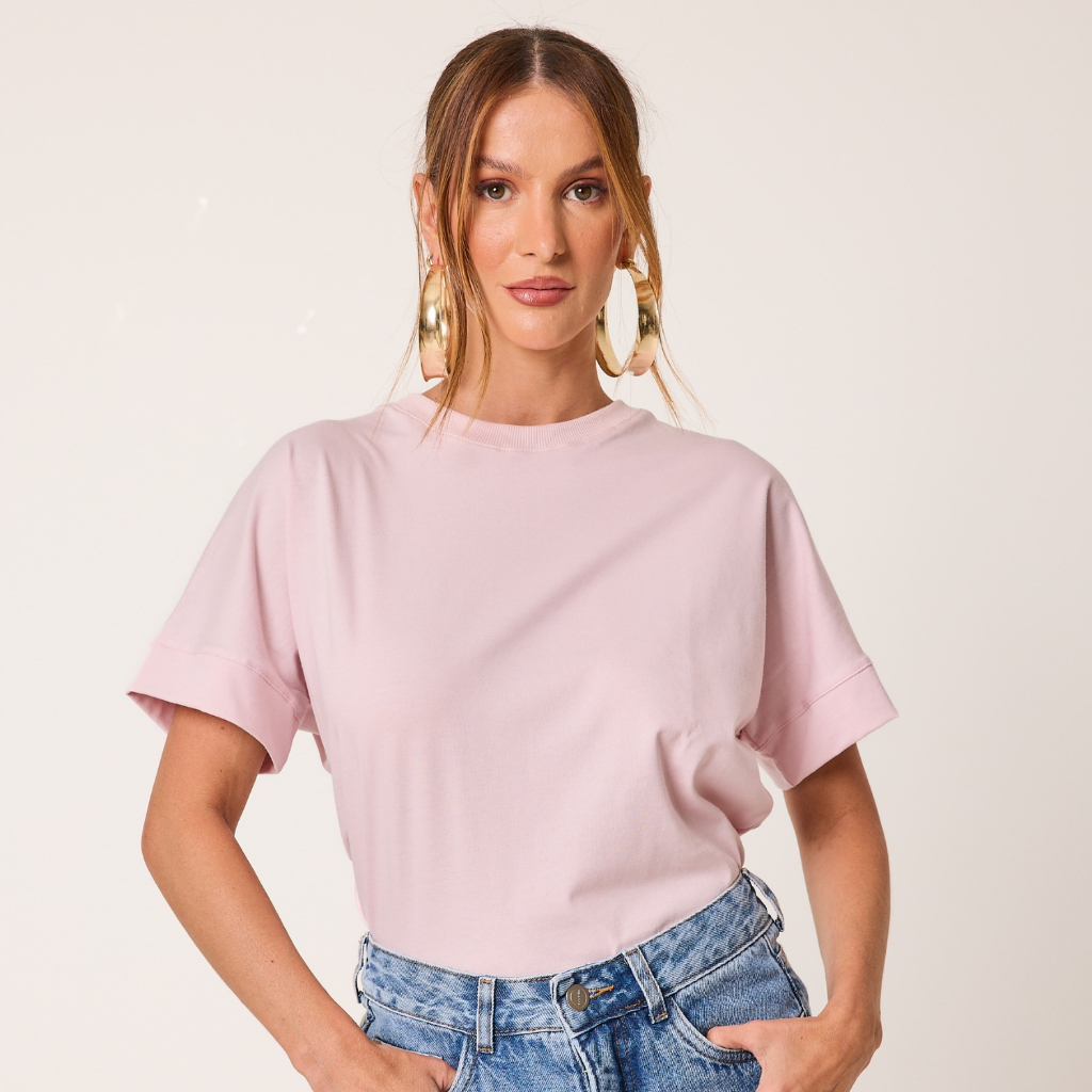 Kit 3 T-Shirts Oversized Colorful Algodão Cléa Store · foto 2