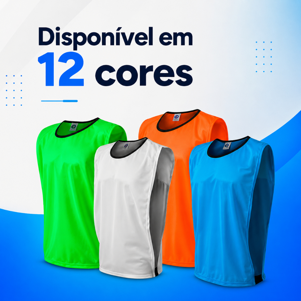 JOGO DE 16 COLETES ESPORTIVOS,EVENTOS, RECREAÇÃO ,FUTEBOL, HANDEBOL, VOLEI, FUTSAL E OUTROS