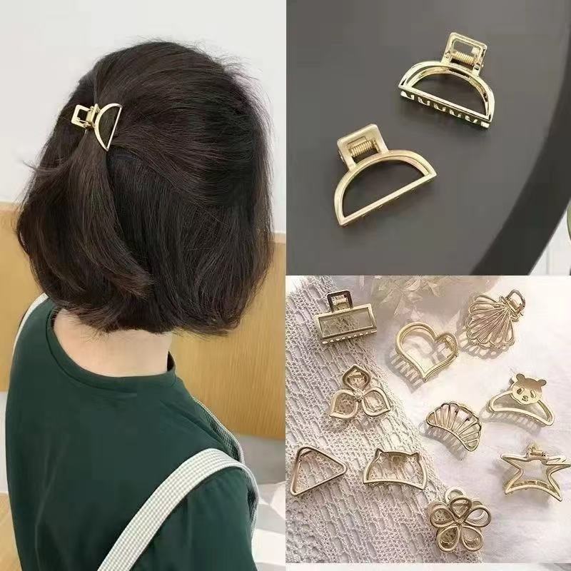 kit 3 Presilha Piranha Prendedor De Cabelo Luxo Metal Variadas