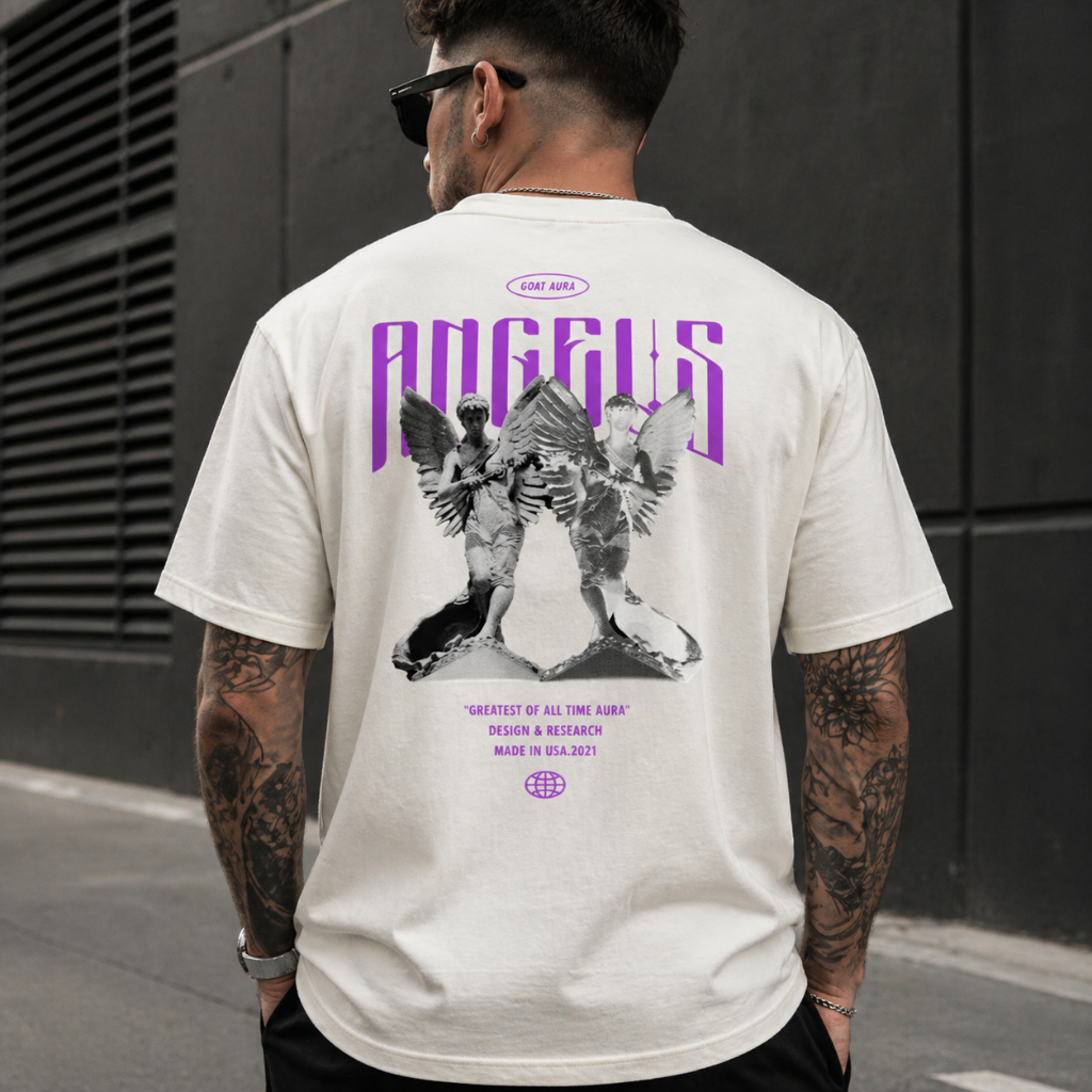 Camiseta Masculina Estampada Angeus Streetwear - Algodão Premium
