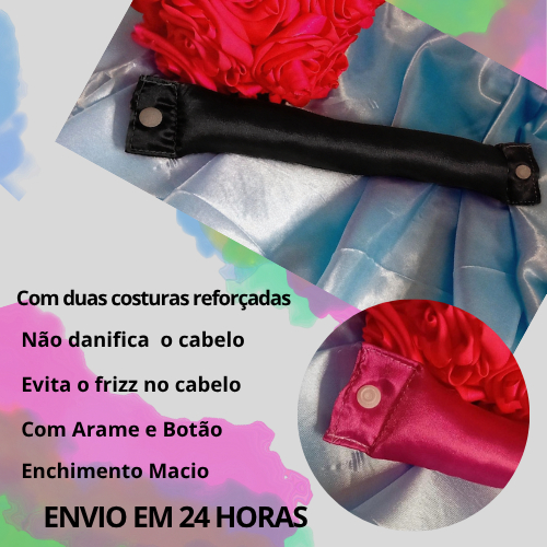 PREÇO PROMOCIONAL - Kit de 2 ou 3 mini modeladores de cachos de cetim - Anti frizz- Cuidado Capilar