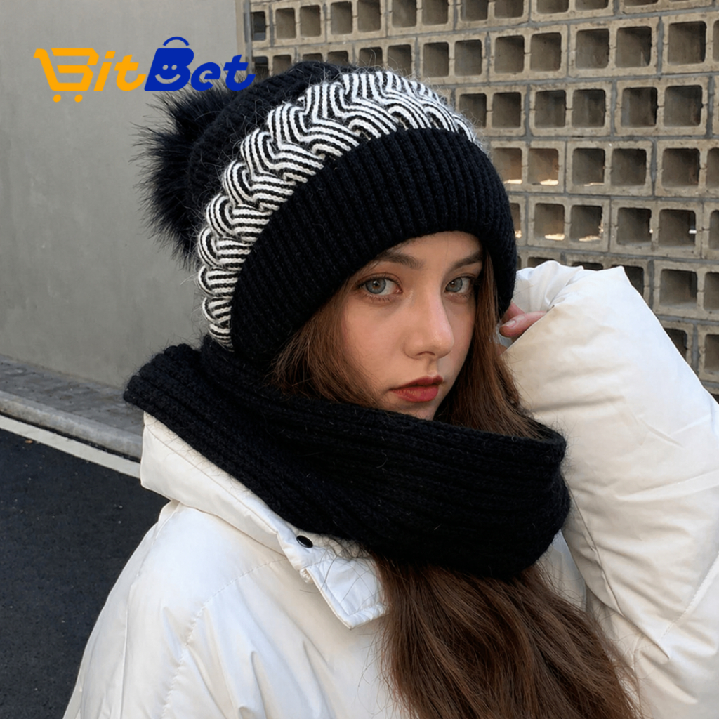 Kit Touca E Cachecol Forrada Feminina Inverno Quente Premium INVERNO-06