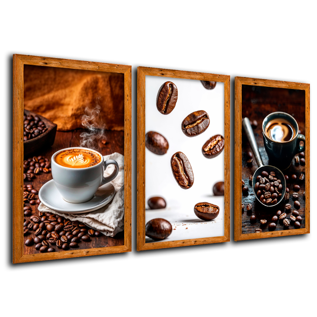 Quadros Decorativos Cozinha Padaria Xícara de Café Panificadora