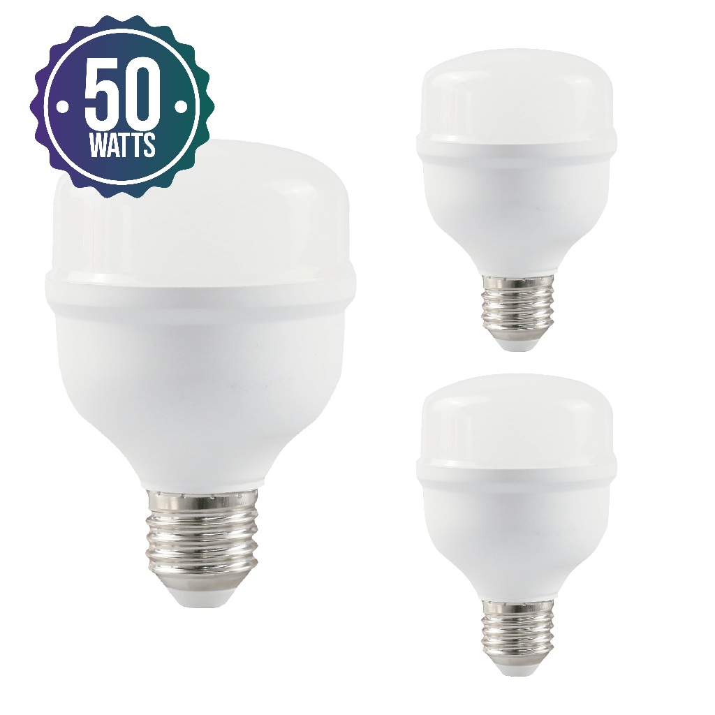 Kit 3 un Bulbo Led 50w Alta Potencia 6500K BIVOLT Branco Frio