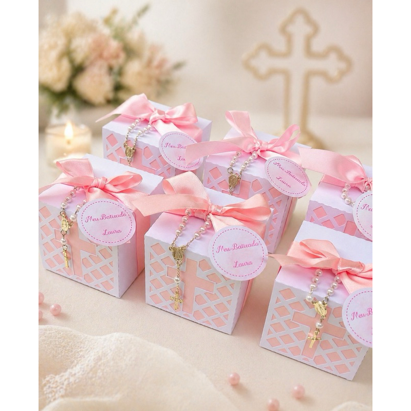 Caixas Lembrancinha Batizado Crisma Primeira Comunhão Lembrancinha Personalizada