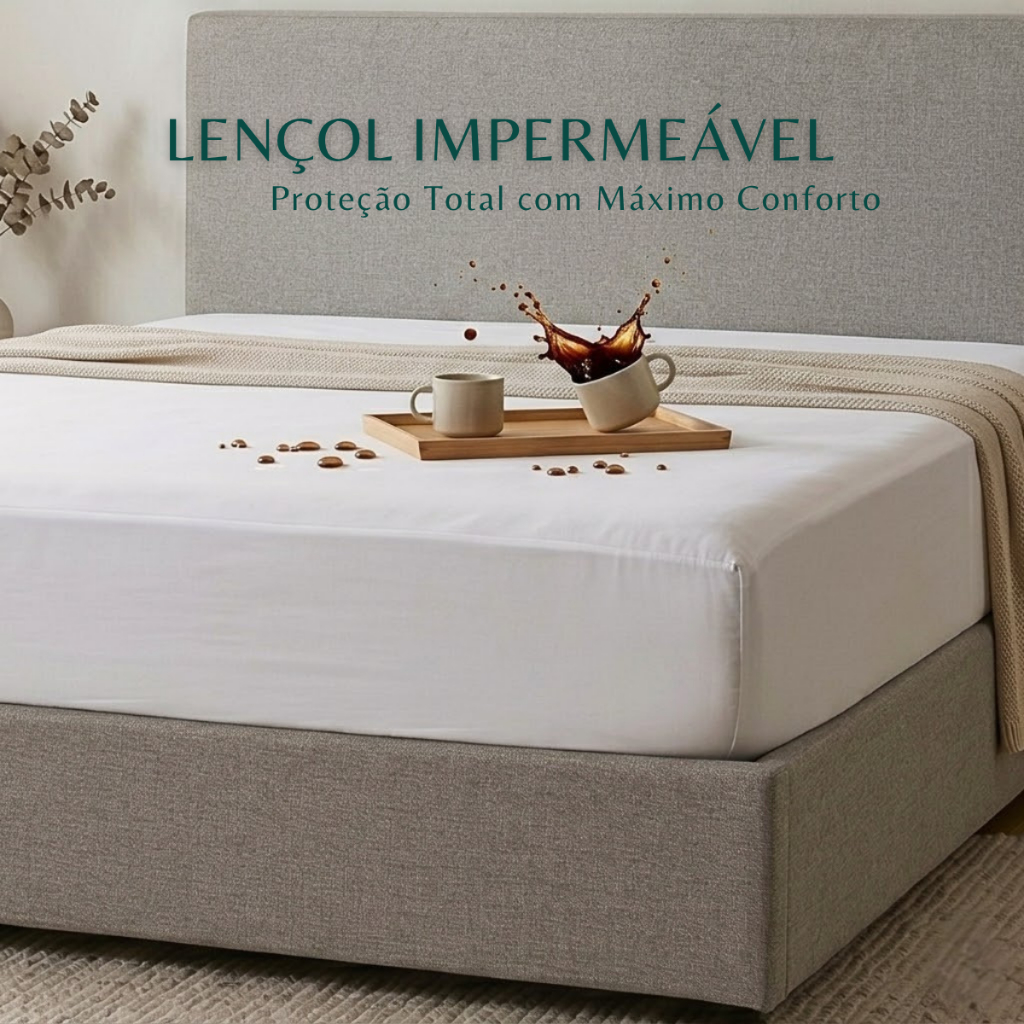 Capa Impermeável Colchão Queen Com Elástico Lençol Impermeável Queen Antiácaro Avulso Cozzilar