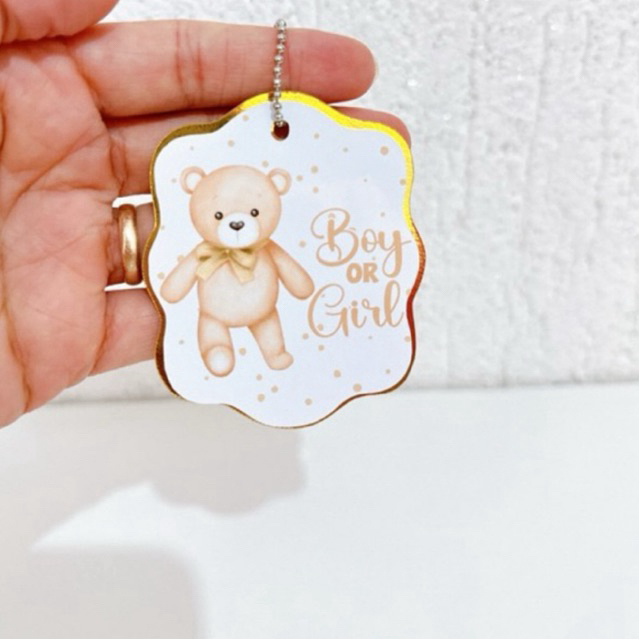 Tag Apliques Personalizados 3D para Lembrancinha | chá revelação | Etiqueta Festa Infantil | Qualquer Tema