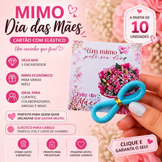 ENVIO IMEDIATO Mimo Dia das Mães Xuxinha com Cartão Floral Mimo Feminino Lembrancinha para Clientes