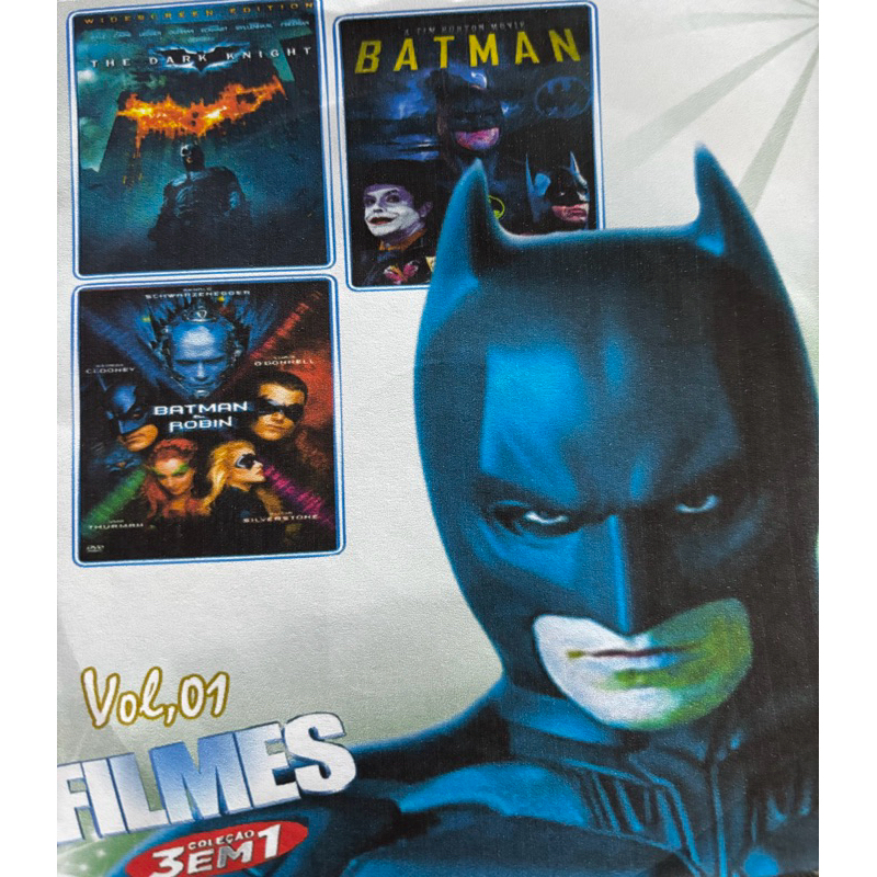 Batman coleção 3 em 1 com batman o cavaleiro das  trevas DVD