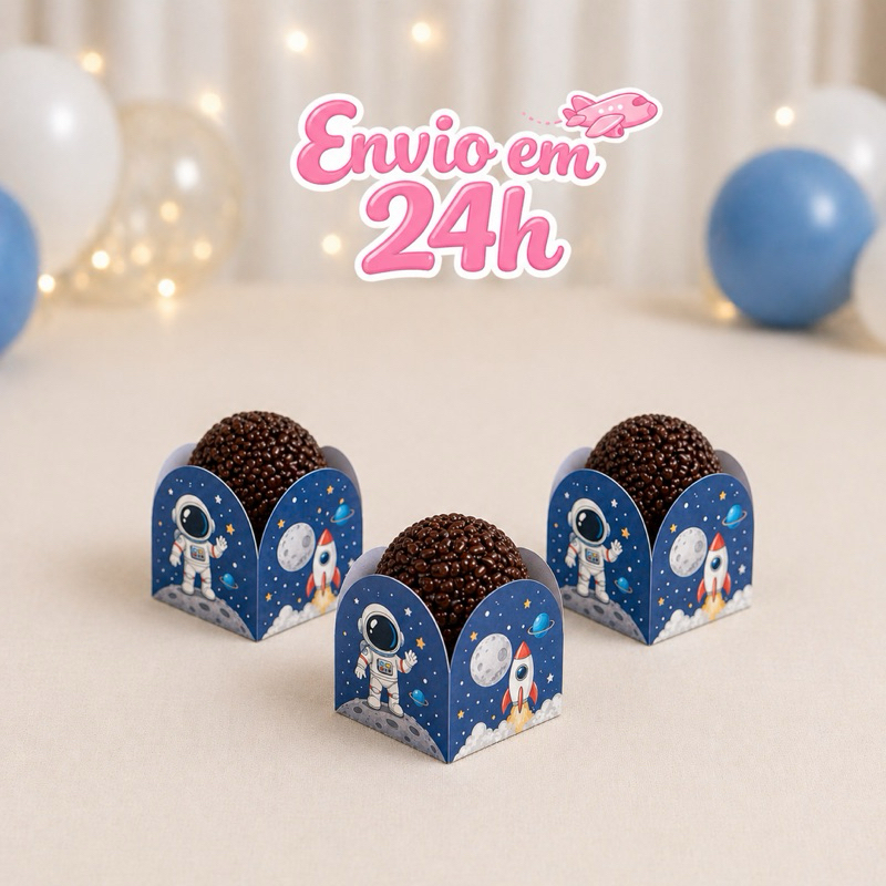 (ENVIO IMEDIATO) Forminha de doces ASTRONAUTA  FOGUETE/ Lembrancinha, aniversário, personalizado no tema DECORAÇÃO