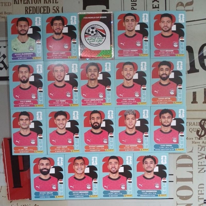 Egito (Egypt) - Figurinhas Originais Avulsas Copa do Mundo Fifa 2026 (EGY) (venda unitária)