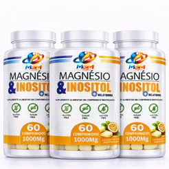 Magnésio + Inositol + Melatonina - Sono - 60 Comprimidos Maracujá
