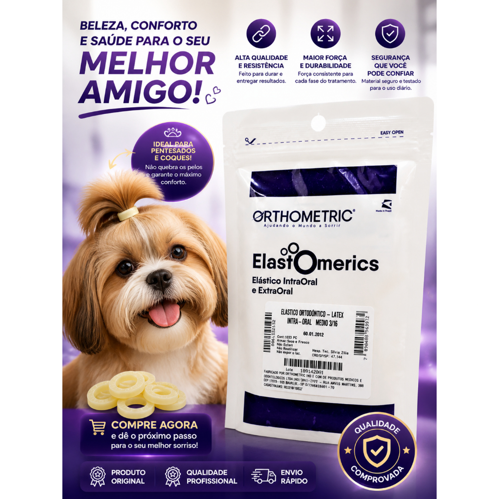 Elástico Intraoral Látex 3/16 1000 Unidades Orthometric