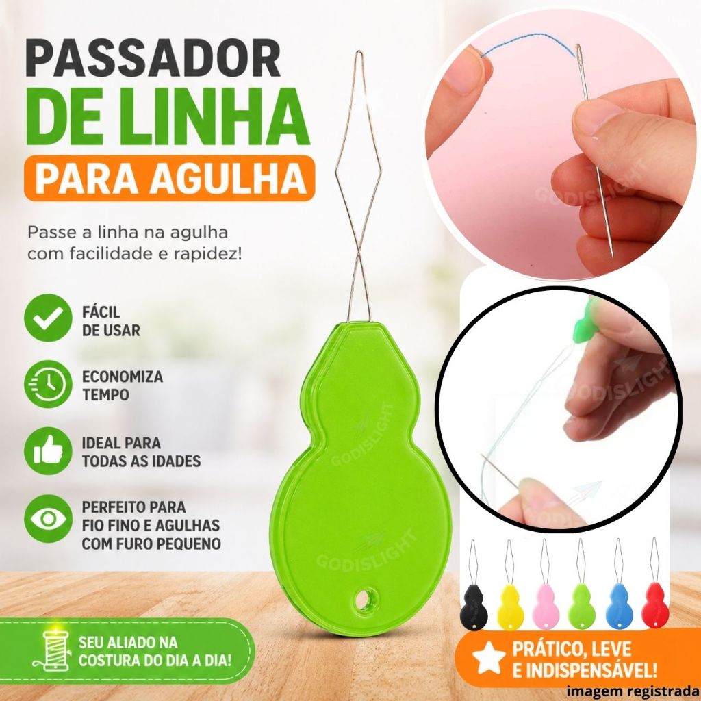 Kit 2/4/6/8/10 Passador De Linha Grande Na Agulha Todos Os Modelos De Agulhas Costura Super Rapido