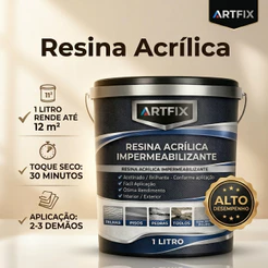 Resina 1L e 3,6 L Acrílica Impermeabilizante Brilhante/Acetinada Incolor para Telhas e Tijolos