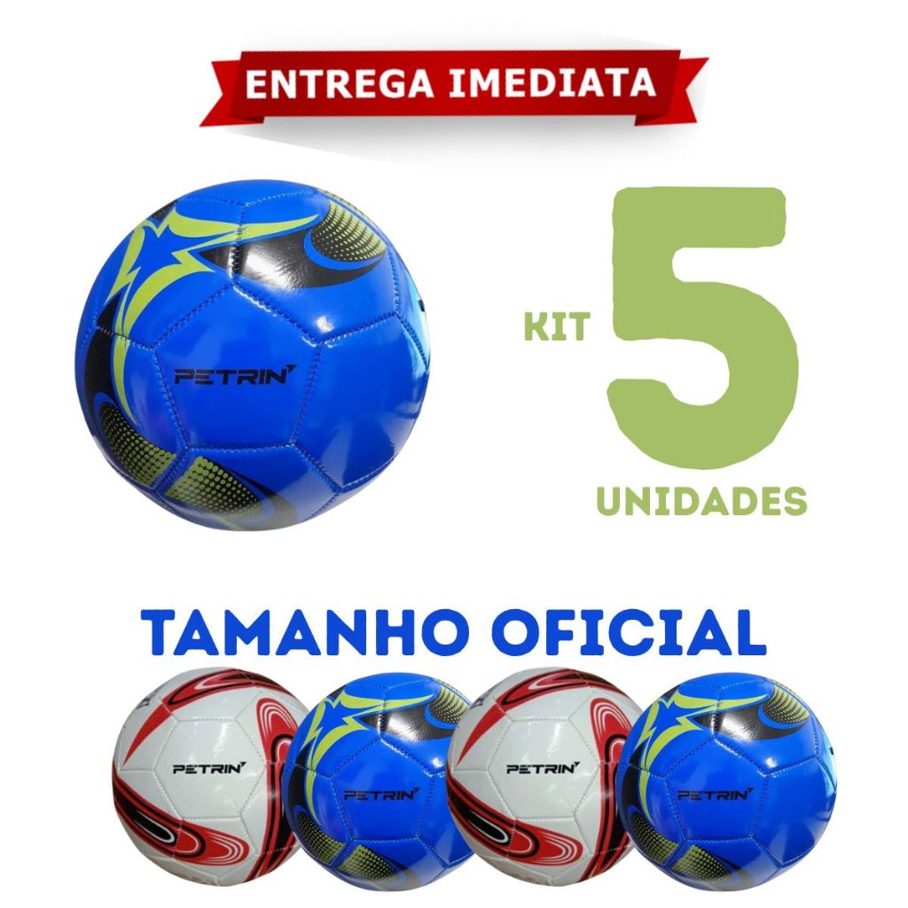 Bola De Futebol Couro Tamanho Oficial Campo Society