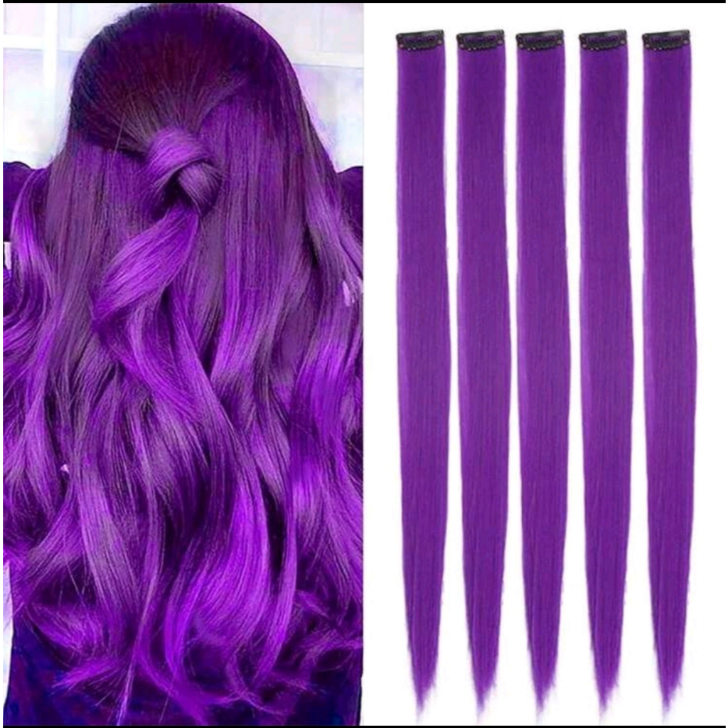 Mechas Roxa tic tac de fibra orgânica possui 70 cm de comprimento suporta chapinha e babyliss