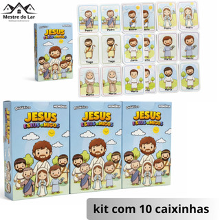 Kit 10 Jogo da Memória Infantil JESUS E SEUS AMIGOS - Lembrancinha Festa Aniversário - Educativo