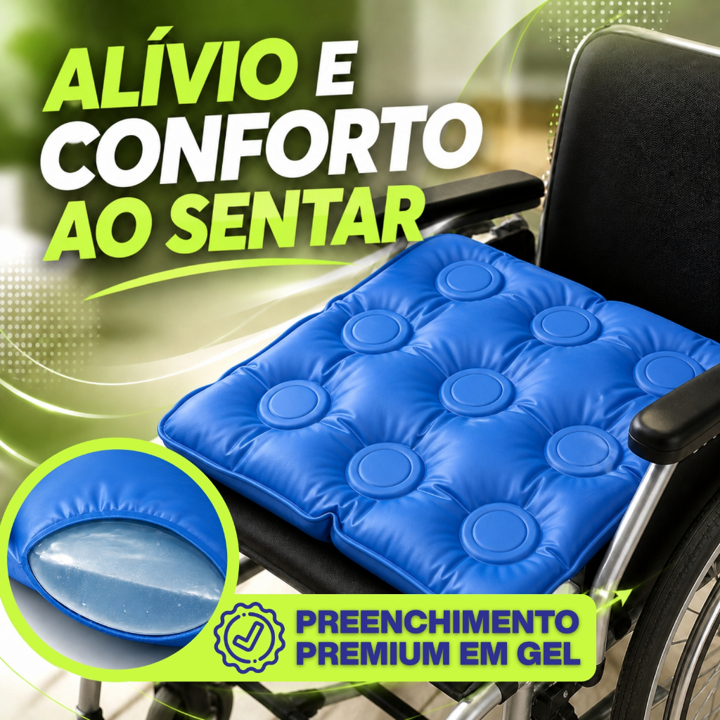 Almofada Ortopédica Gel Anti Escaras Quadrada