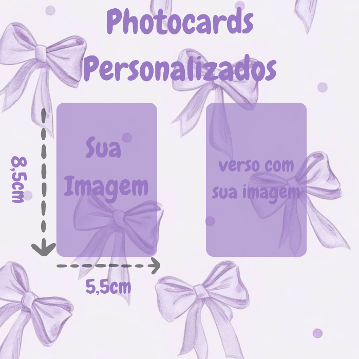 Photocards Fanmade Personalizados Plastificados Verso Com Imagem