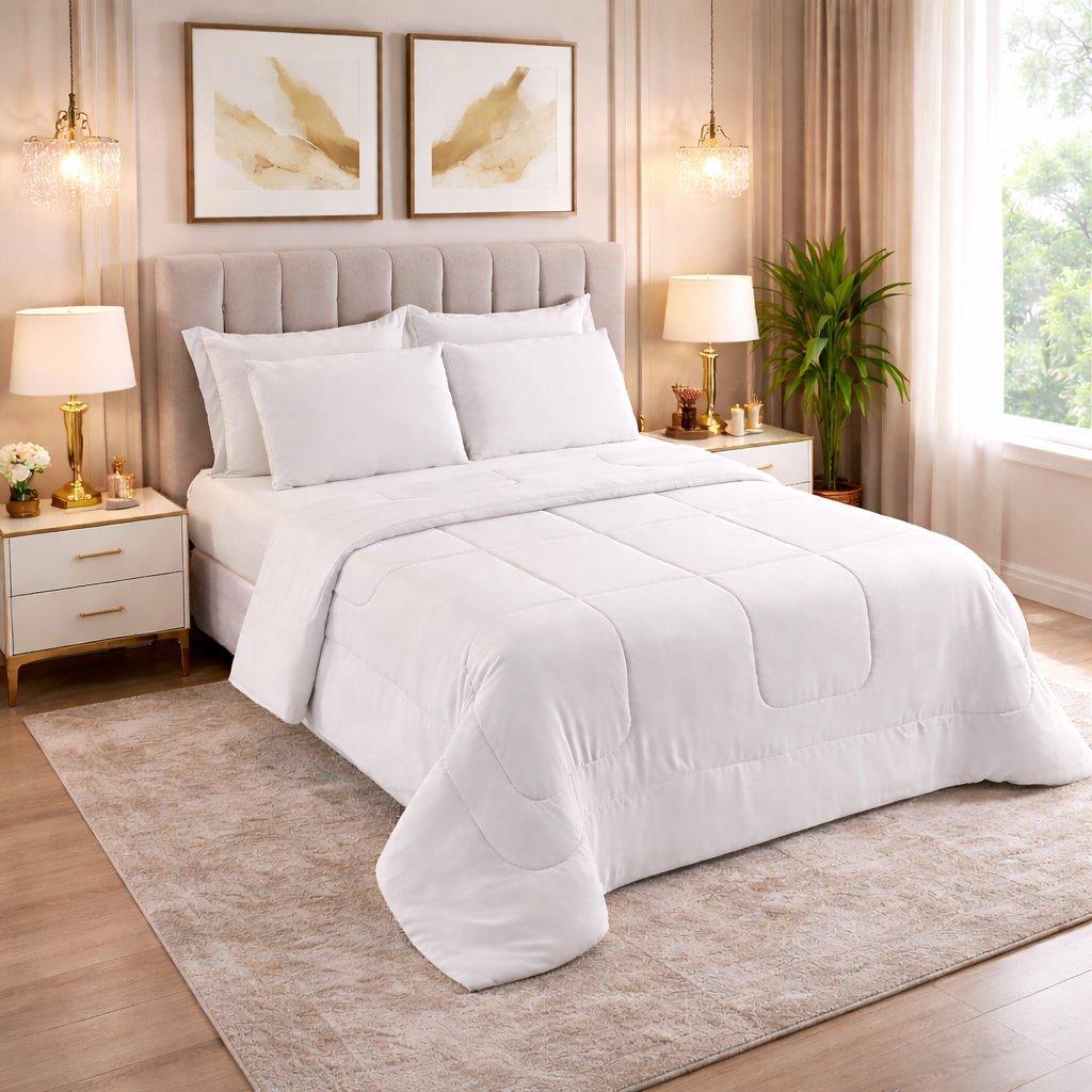 Edredom Belalice Casal Queen 400 Fios Dupla Face Toque Suave Confortável Quarto Hotel e Casa