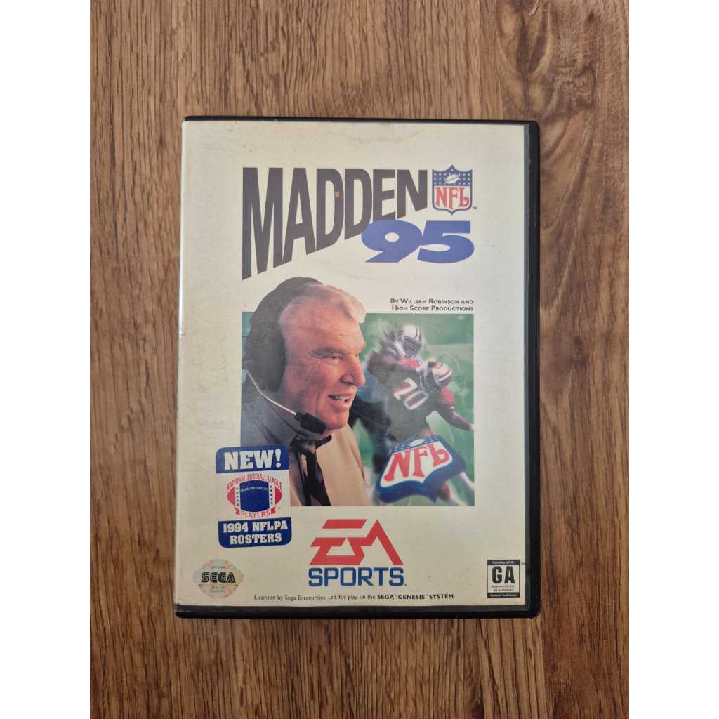 Jogo Madden 95 Original Caixa de Locadora Mega Drive com Manual