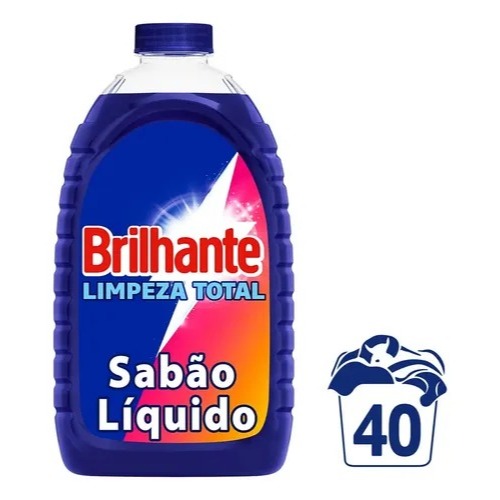 Sabão Líquido Brilhante Limpeza Total 3 Litros