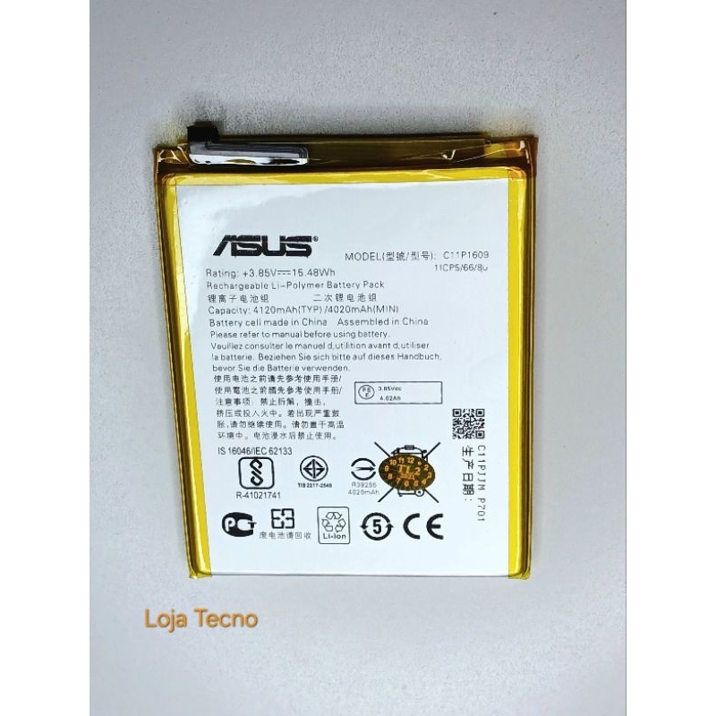 Bateria Asus Zenfone 3 Zoom ZE553KL / Zenfone 4 Max ZC554KL C11P1609 4120mAh Alta Qualidade