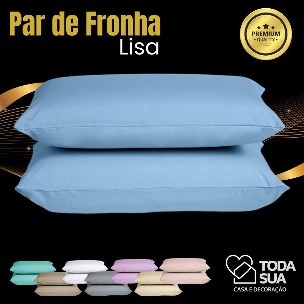Par de Fronha 400 Fios 100% Algodão