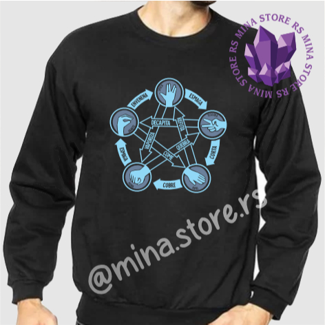 Moletom Pedra Papel Tesoura The big Bang Theory Unissex Algodão Casual Confortável Masculino Feminino