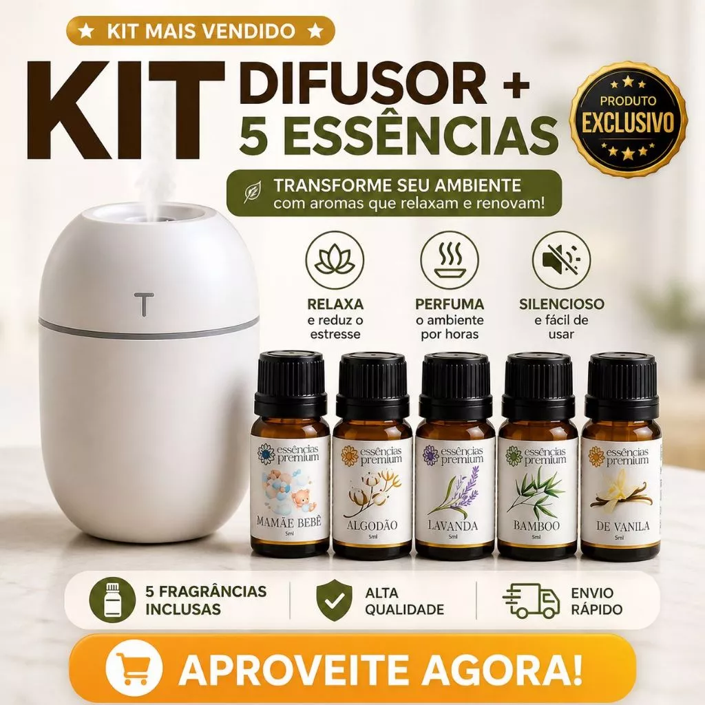 Kit Mini Umidificador Difusor Aromatizador Ambiente  Egg com Essências | 1 Umidificador + 5 Essências — imagem 1