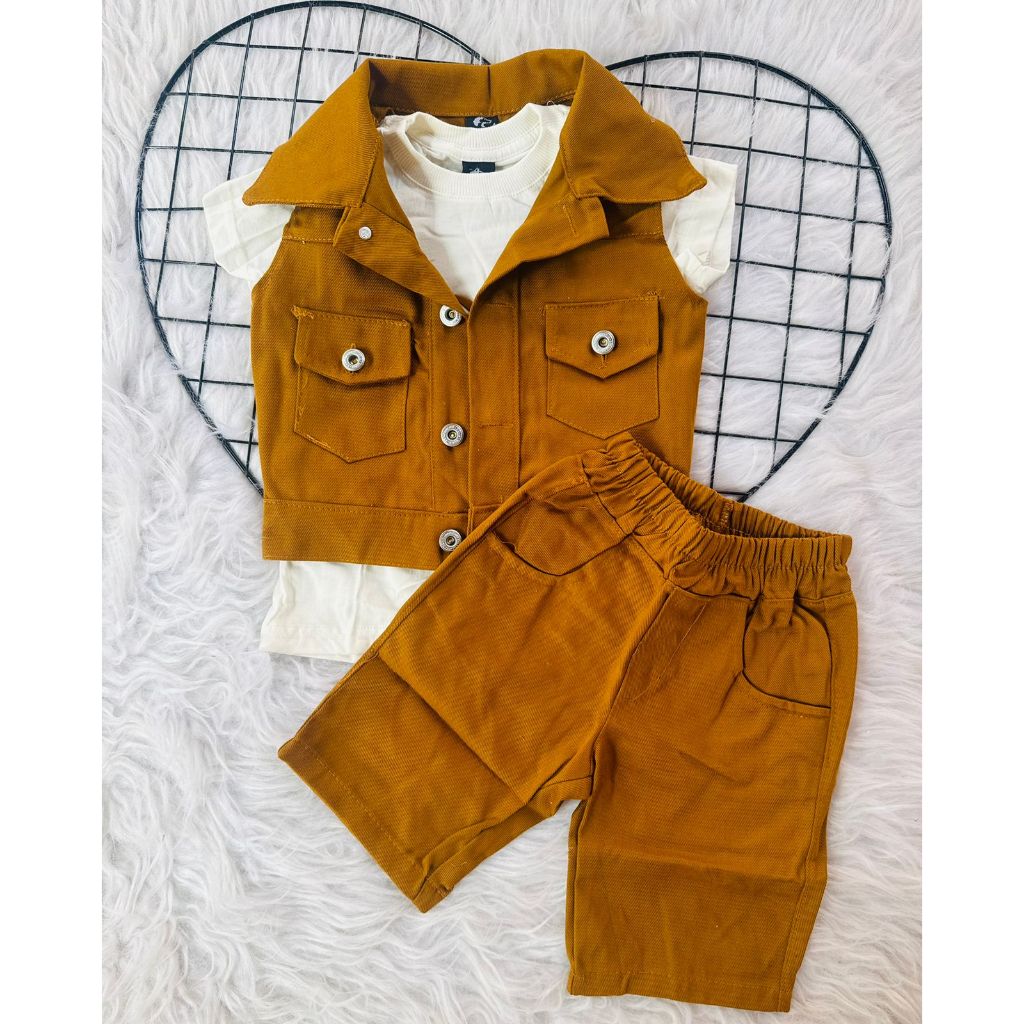 Conjunto infantil menino blogueirinho 3 peças