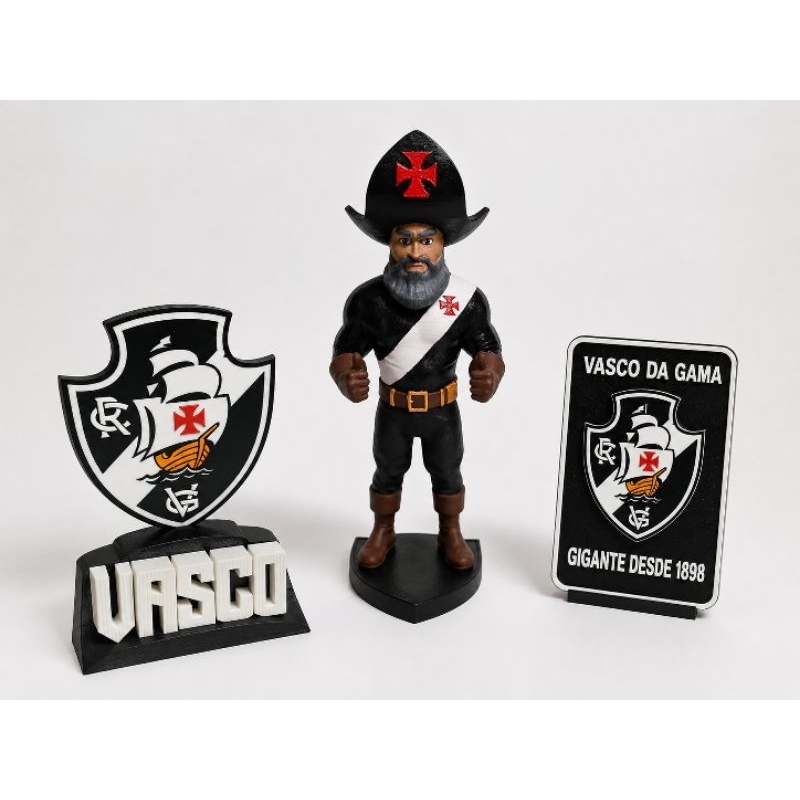 MASCOTE DO VASCO + TOTEM + PLACA PERSONALIZADA