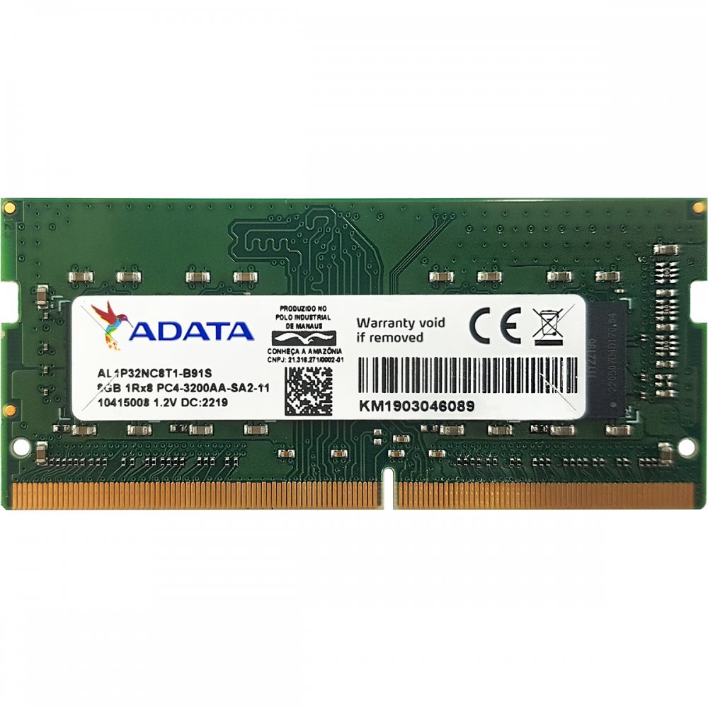 Memoria Adata Ddr4 8gb 3200 mhz AL1P32NC8T1-B91S Notebook sodimm