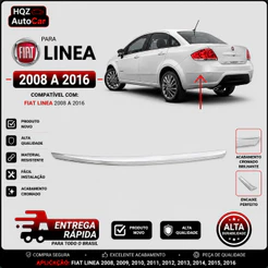Friso Parachoque Traseiro Linea 2008 2009 2010 2011 2012 2013 2014 2015 2016 Cromado