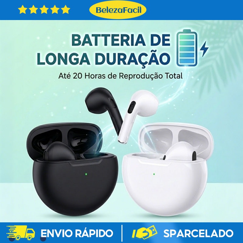 Fone de ouvido bluetooth sem fio AirPods Pro 3/5 V99 ENC, Bluetooh 5.1, com Microfones Para Sua Academia Corrida
