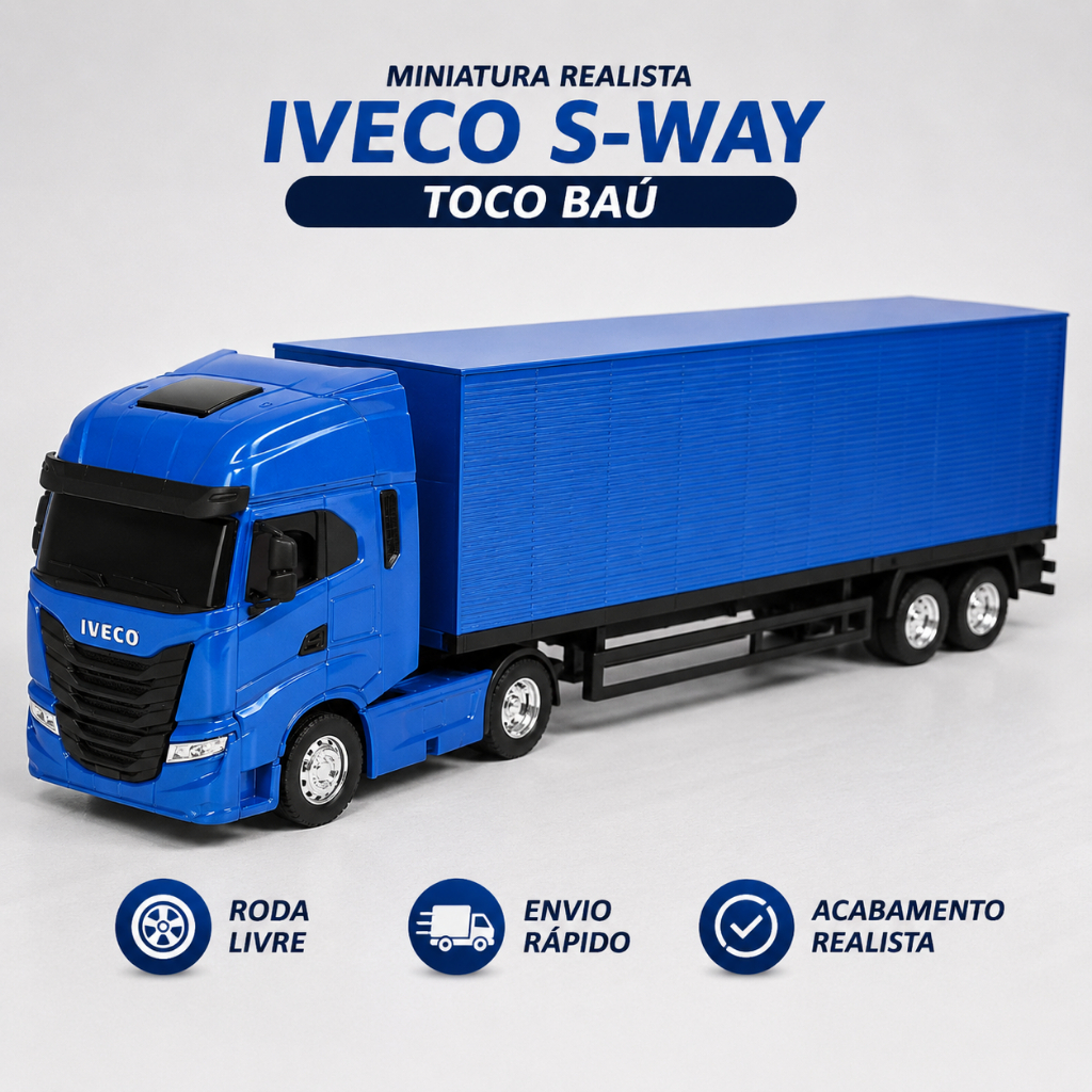 Caminhao Carreta Bau Grande Infantil S Way Brinquedos Usual